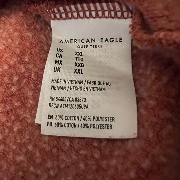 American Eagle Outfitters Dark Orange Sweatshirt with Yellow Print - Picture 4 of 5